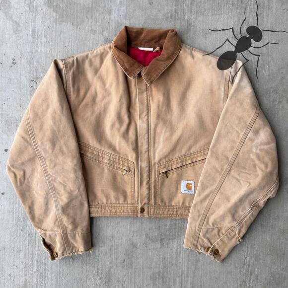 Carhartt Other - Vintage Y2K Carhartt brown cropped Detroit style work wear jacket
